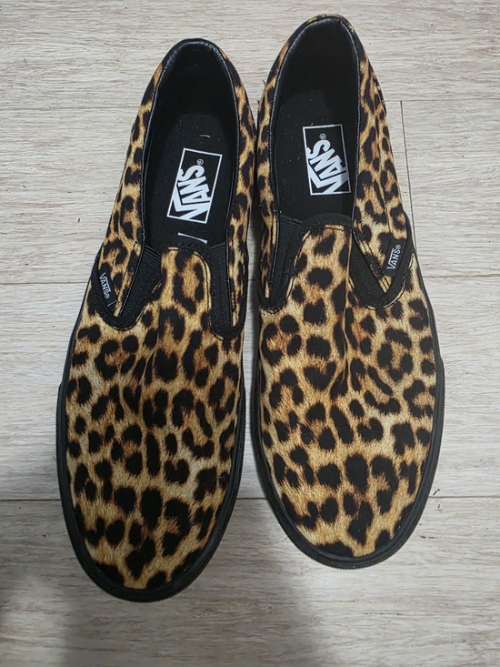 Vans Shoes - Vans Leopard Print Slip-On Sneakers - Black/Tan